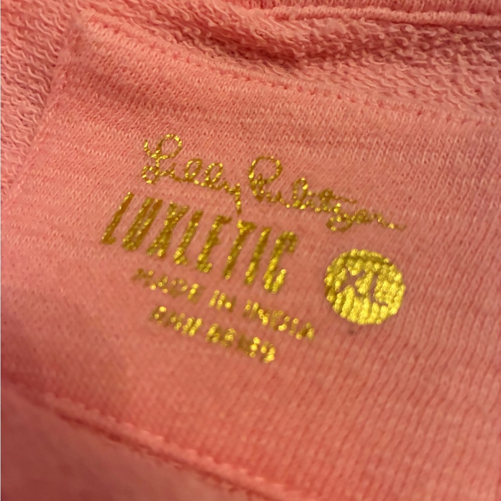 Lilly Pulitzer Pink Quarter-Zip Sweatshirt - Picture 4 of 5